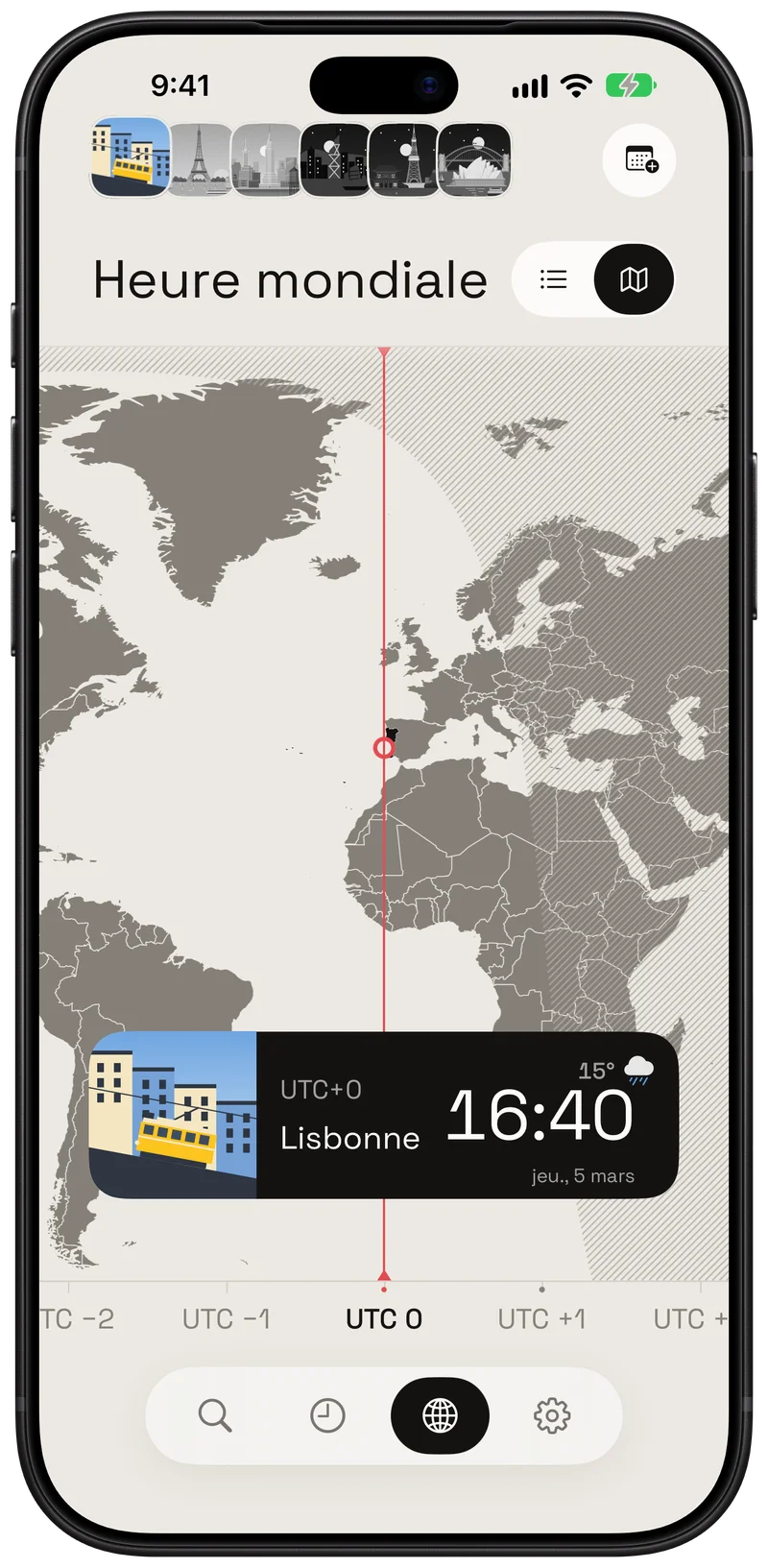 Voyagez de ville en ville sur la carte.