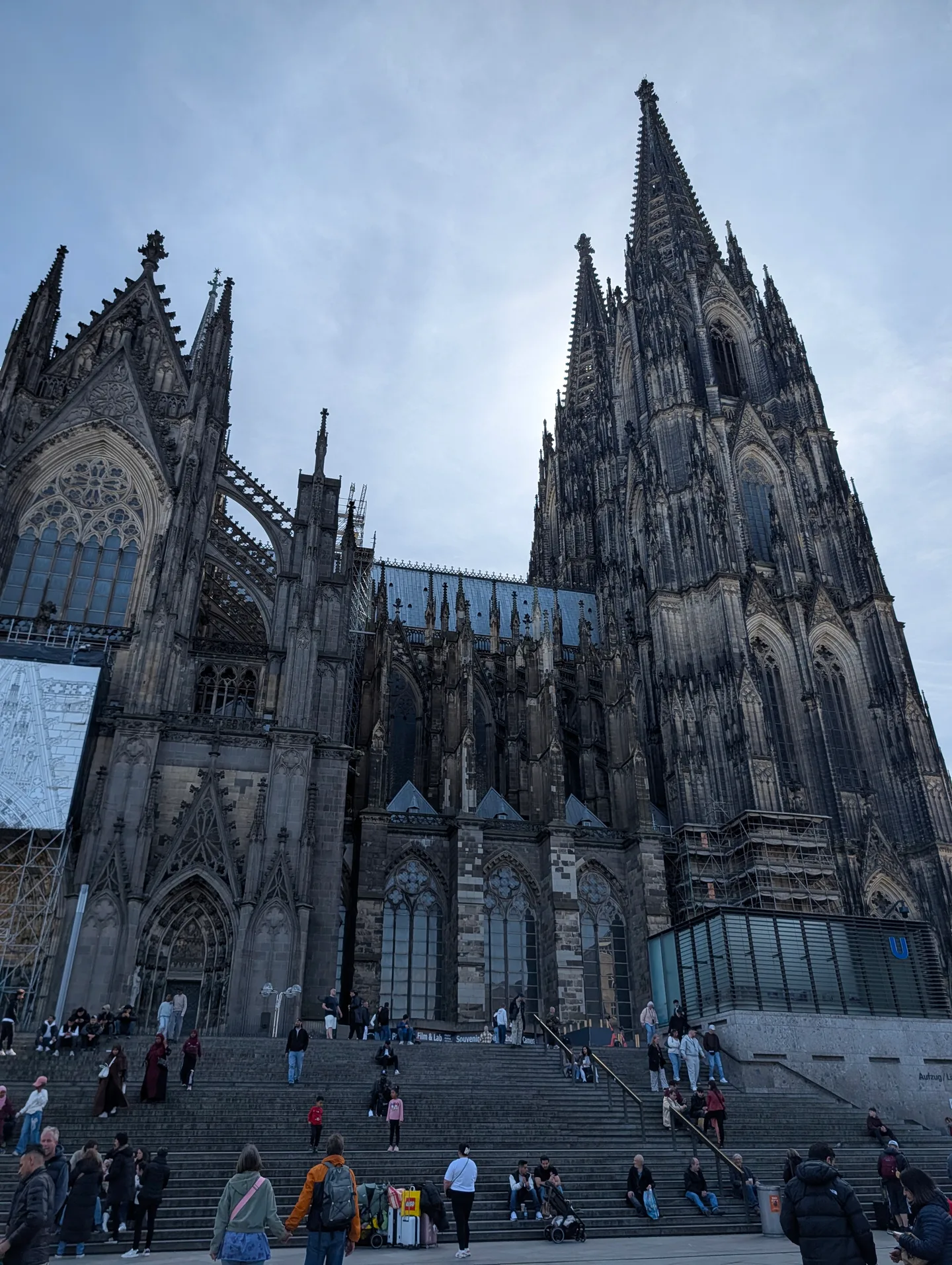 Looking up at Cologne Cathedral