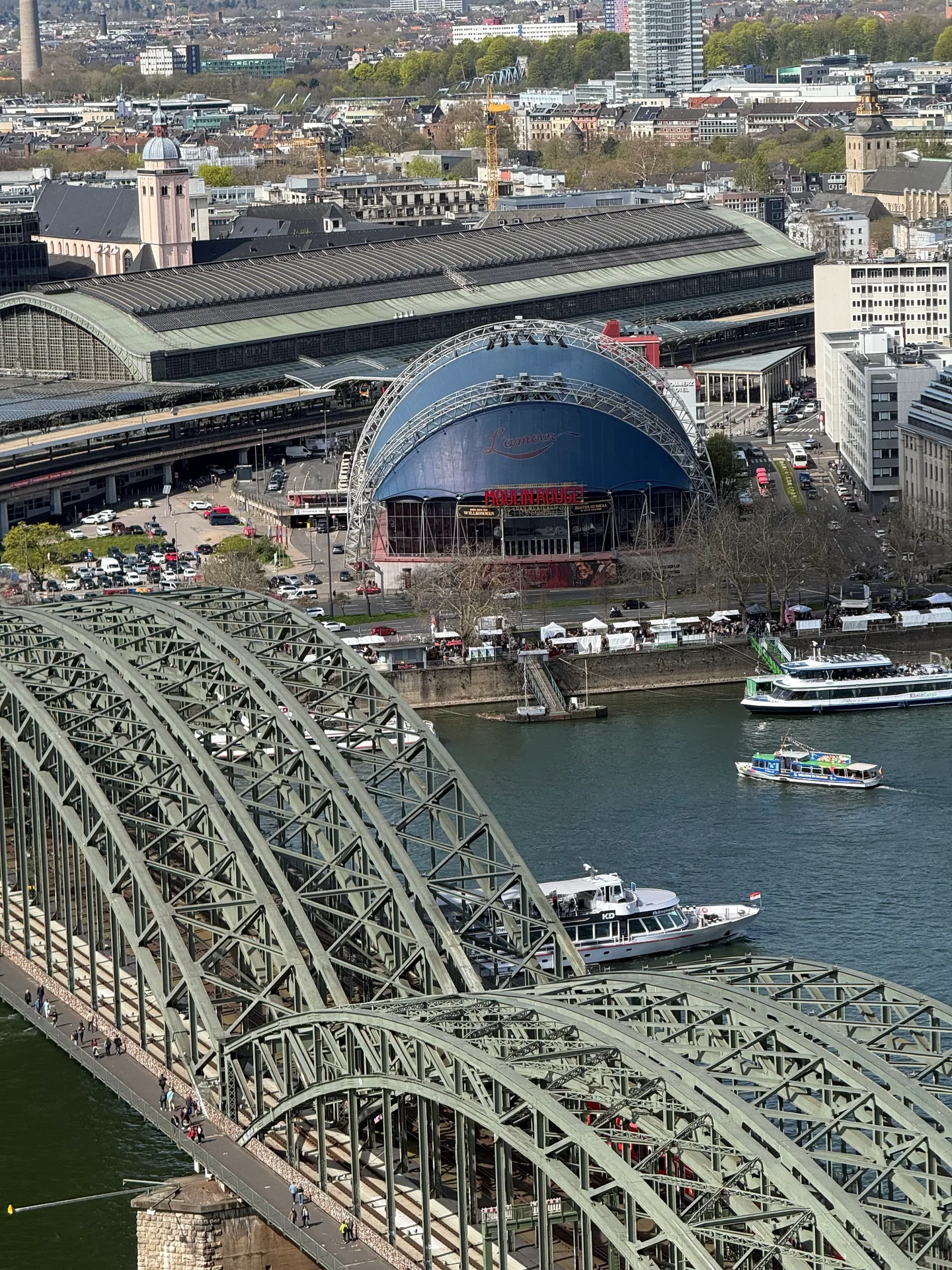 The railway bridge from above