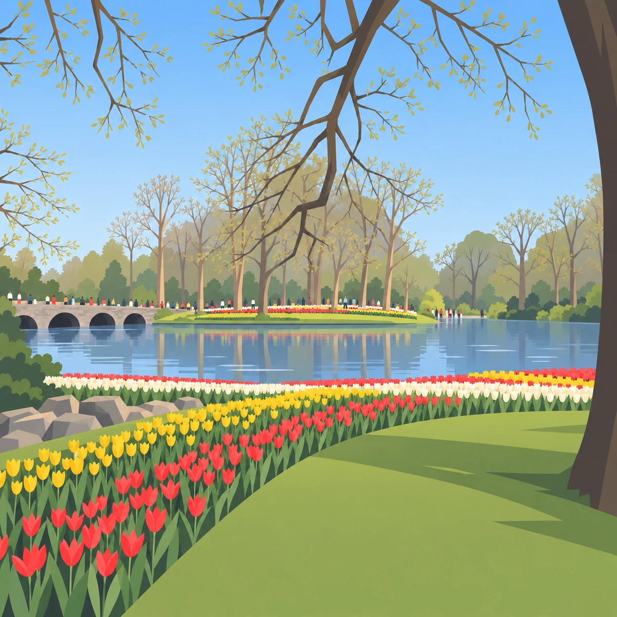Keukenhof in Hourline — day