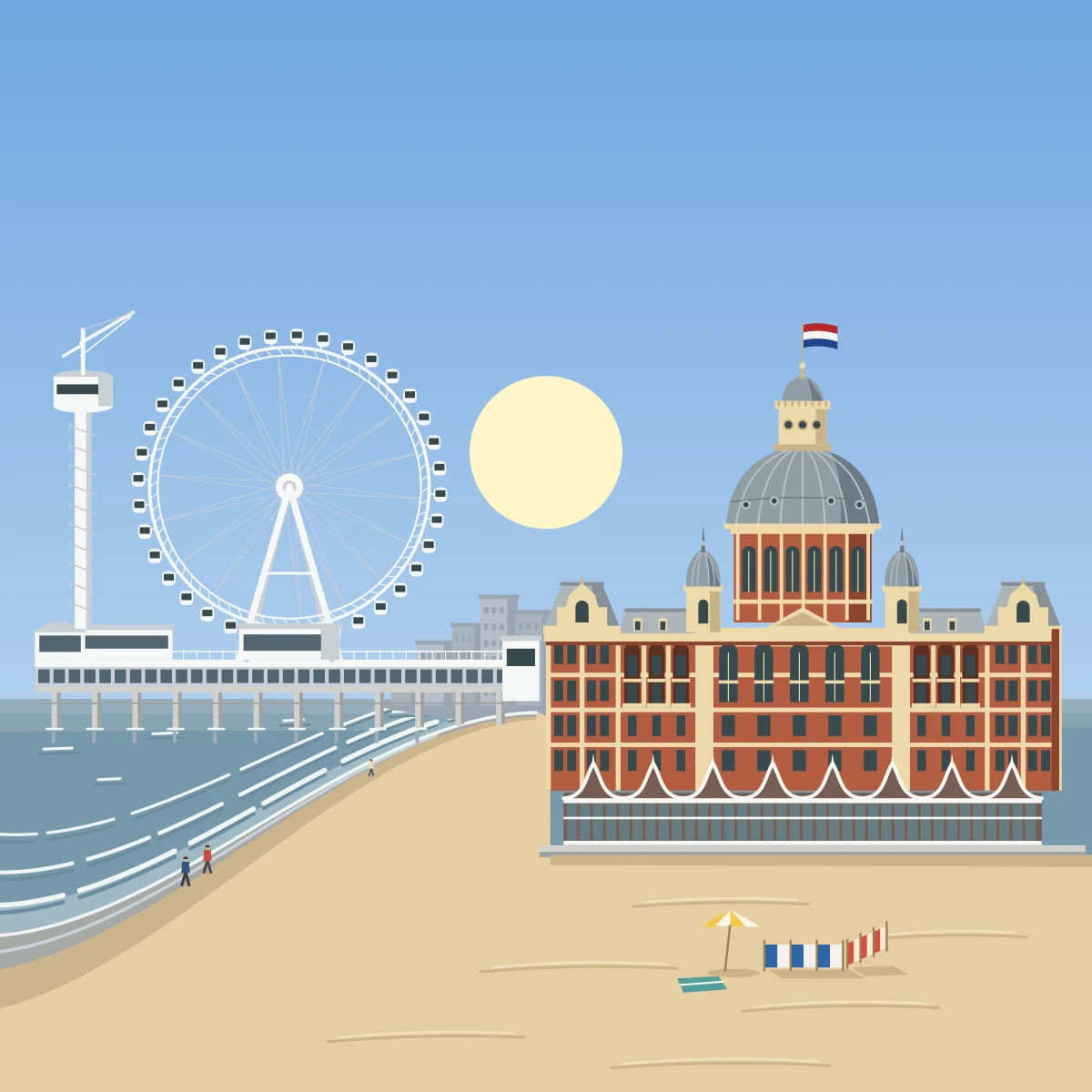 Scheveningen in Hourline — day