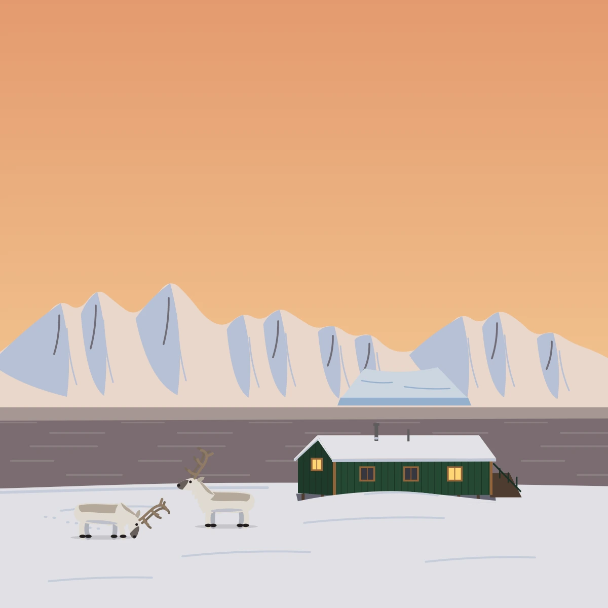 Svalbard in Hourline — golden