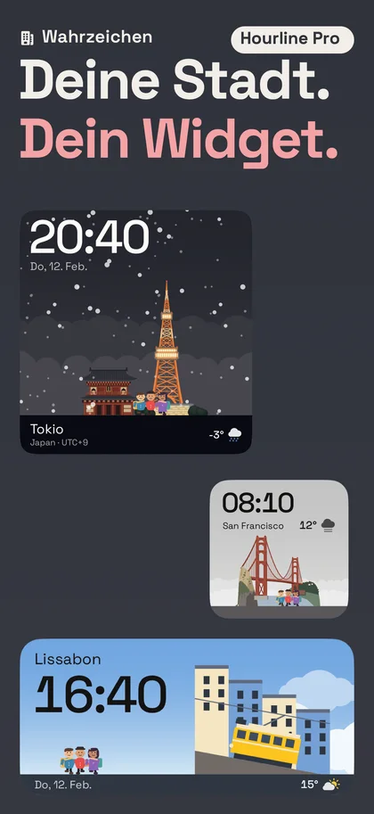 Deine Stadt. Dein Widget.. Wahrzeichen