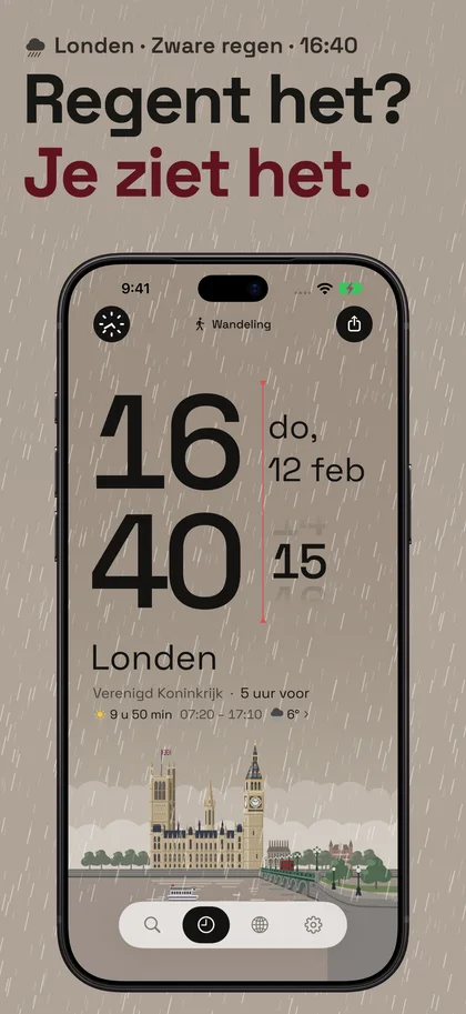 Regent het? Je ziet het.. Londen · Zware regen · 16:40