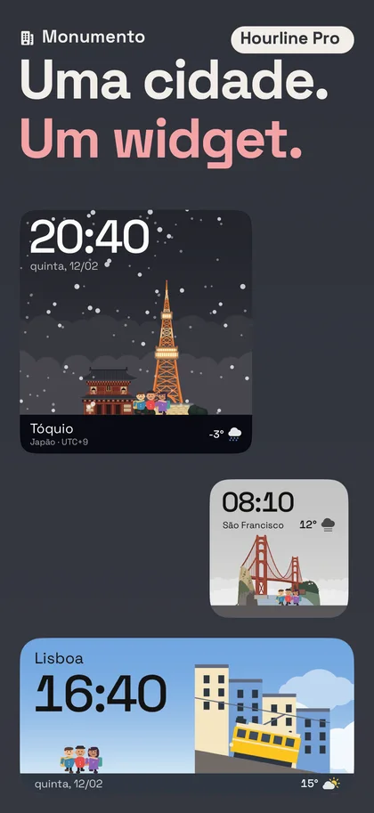 Uma cidade. Um widget.. Monumento