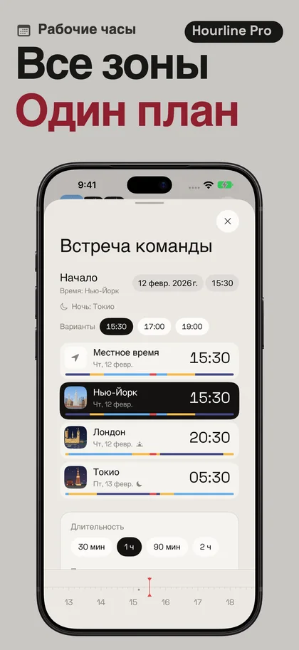 Все зоны Один план. Рабочие часы