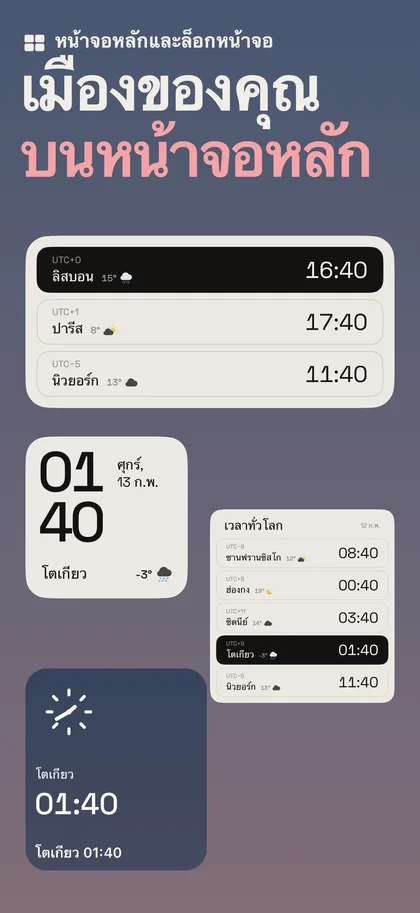 เมืองของคุณ บนหน้าจอหลัก. หน้าจอหลักและล็อกหน้าจอ